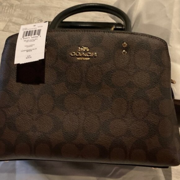 Nwt Coach Mini Lilly in Signature Canvas satchel crossbody  2 in 1 - Picture 7 of 11